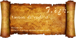 Tantos Árpád névjegykártya
