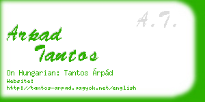 arpad tantos business card